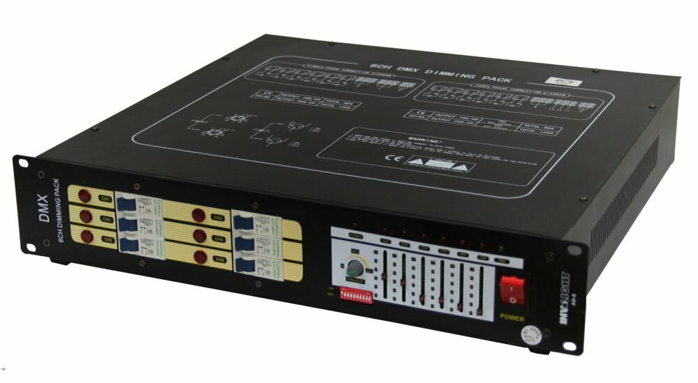 Involight AD6 - цифровой диммер, 6 каналов по 2,2 кВт, дросели, DMX-512, аналоговое 0-10 B