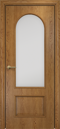 Дверь Оникс модель Арка Цвет:Дуб золотистый Остекление:Сатинат белый