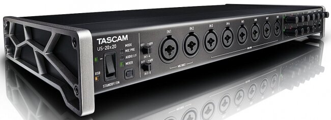 Tascam US-20x20 Рэковый USB аудио/MIDI интерфейс