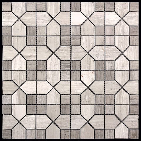 Мраморная мозаика Natural S-Linе KB-P54 (XY-M031G-54P) 30,5х30,5