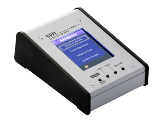 Robe RDM Communicator устройство для дистанционного доступа по линии DMX к меню приборов, поддерживающих протокол RDM. Позволяет проводить все операции, доступные со штатной панели прибора.
