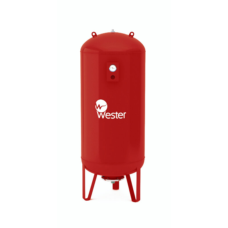 Расширительный бак Расширительный бак для отопления Wester WRV1000, 1000 л, красный, вертикальный, напольный на ножках