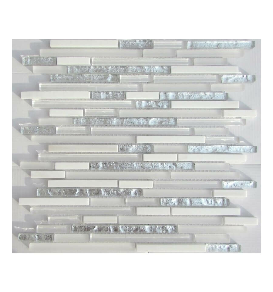 Стеклянная мозаика Liya Mosaic Мозаика Stripes White 30,1х30,1 (м2)