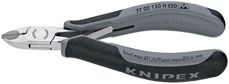 Прецизионные Бокорезы для электроники антистатические KNIPEX 77 02 120 H ESD KN-7702120HESD