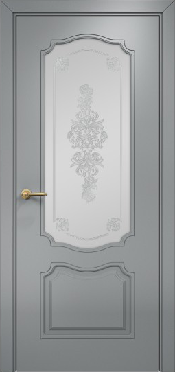 Оникс / Фортрез Межкомнатная дверь фрезерованная Венеция Цвет: серая эмаль 7040