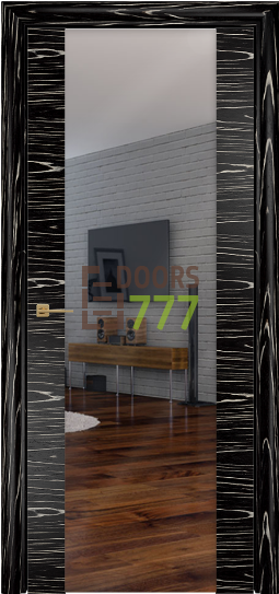 Дверь Оникс модель Урбан Цвет:Черный эбен Остекление:Зеркало