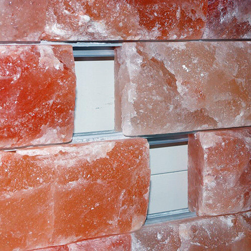 Соляная стена, скрытый бесклеевой монтаж, натуральный кирпич 5 см (1 кв. м)