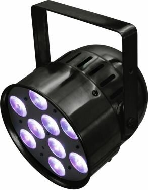 Eurolite LED PAR-56 RGB 5mm, short, black Светодиодный прожектор(151 LEDs), угол раскрытия луча 21 гр, синтез цвета RGB, управление DMX512 (5 каналов), встроенный микрофон.Цвет -чёрный.