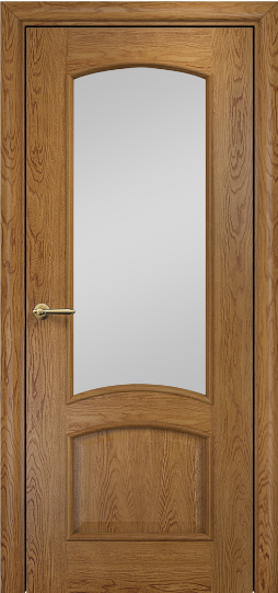 Дверь Оникс модель Прага Цвет:Дуб золотистый Остекление:Сатинат белый