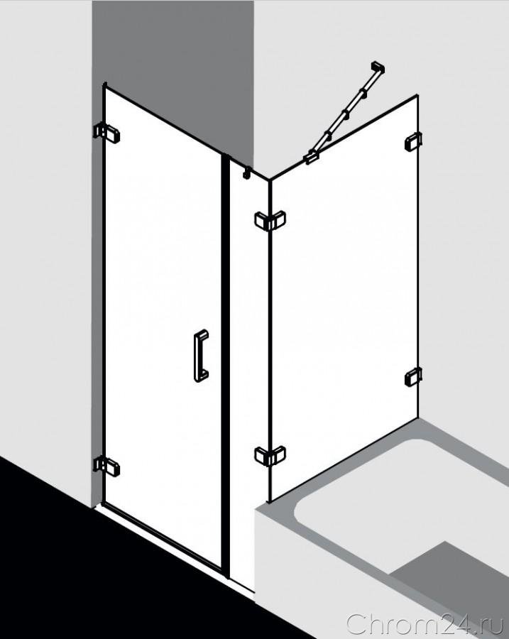 Kermi GIA Распашная дверь с неподвижным сегментом и укороченной боковой стенкой душевое ограждение (GI SGV)