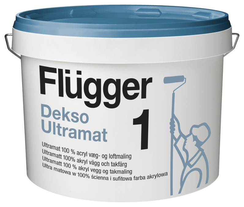 Краски для стен FLUGGER Dekso Ultramat 1 краска акриловая экстра прочная, матовая База 1 (9,1л)