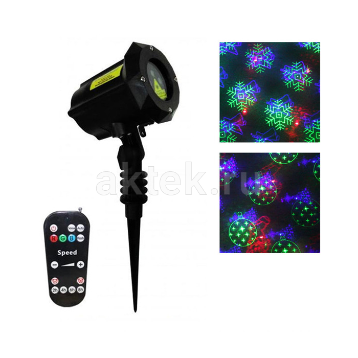 Новогодний лазерный проектор для улицы SkyDisco Garden RGB 50 XMAS