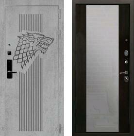 Дверь входная (стальная, металлическая) Баяр 1 quot;Волкquot; СБ-16 с зеркалом quot;Венгеquot; с биометрическим замком (электронный, отпирание по отпечатку пальца)