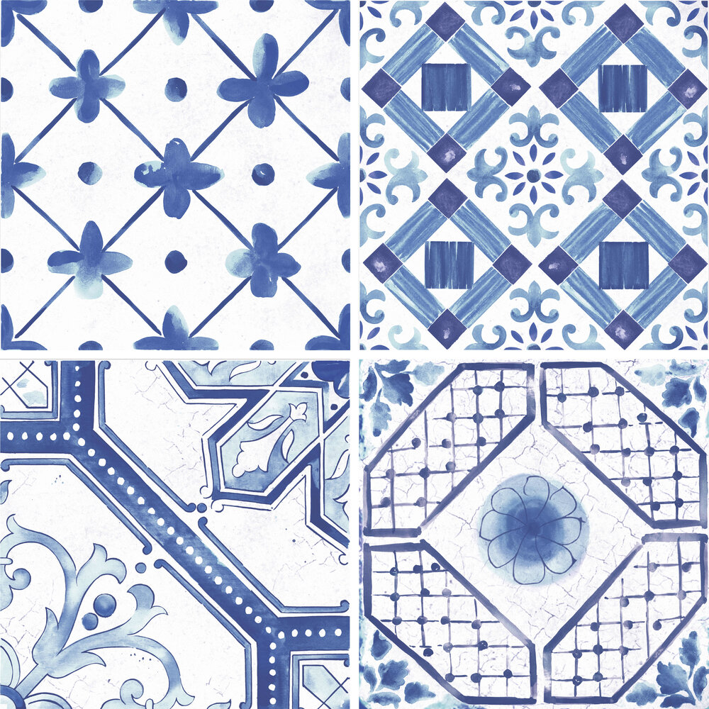 Плитка керамогранит Unica Maiolica Mix Maiolica Blue mix (4 patterns) ( м2)