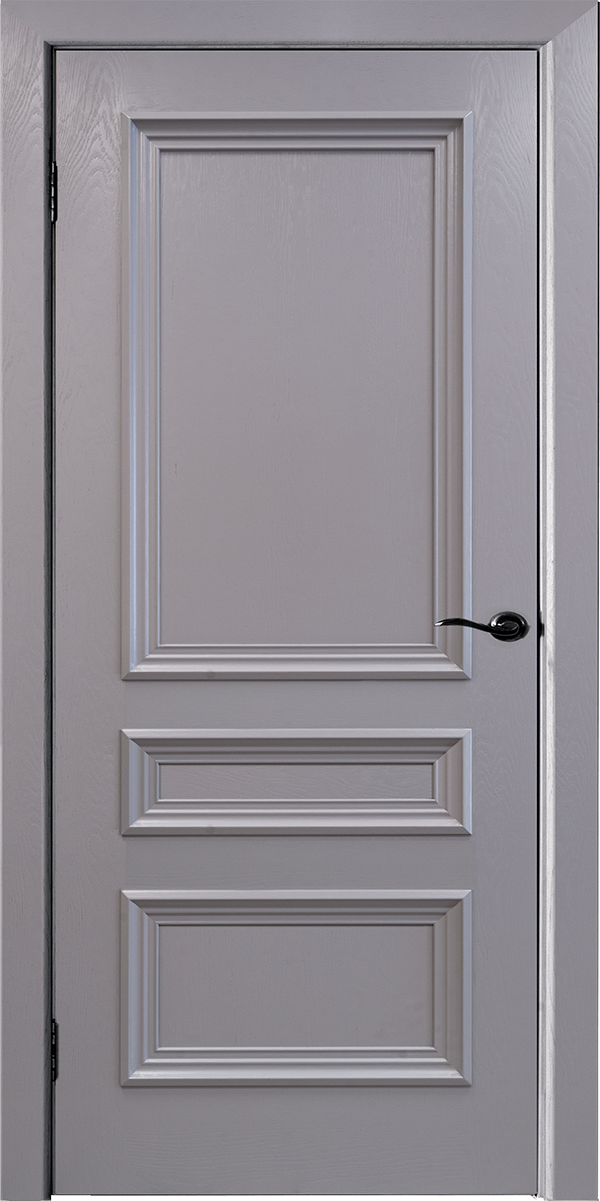 Дверь Трио-4 ДГ (эмаль слоновая кость, шпон дуба)