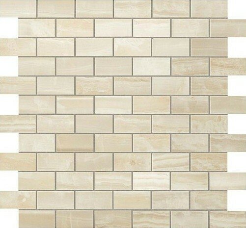 Мозаика Atlas Concorde Rus SUPERNOVA ONYX S.O. Ivory Chiffon Brick Mosaic 30,5х30,5/С.О. Айвори Шиффон Брик Мозаика 30,5х30,5 (600110000203) (30.5x30.5 см.)