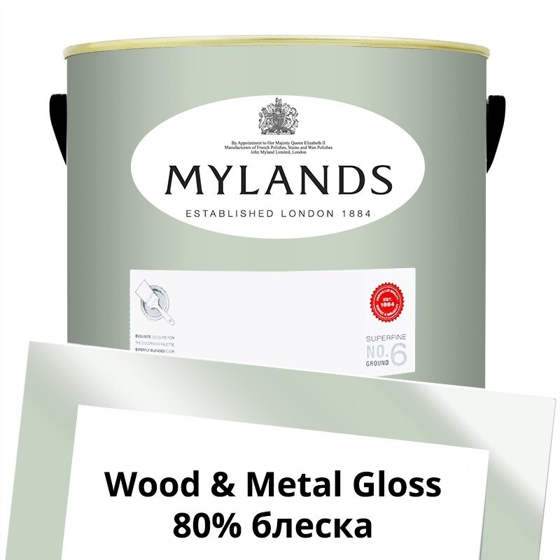 Английские Краски Mylands артикул WoodMetal Paint Gloss 5 л. №100 Chiswick