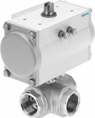 Шаровой кран с приводом Festo VZBM-A-2quot;-RP-25-F-3L-B2-PA80 DN50 PN25