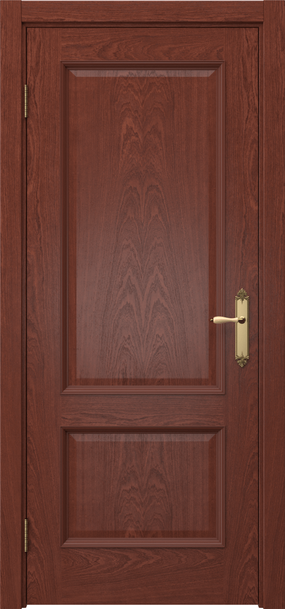 Комплект двери с коробкой SK002 (шпон красное дерево, глухая)