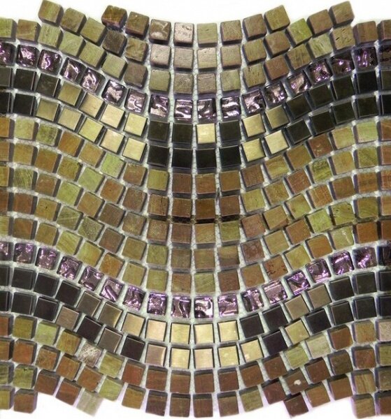 Мозаика Bars Crystal Mosaic Смеси с натуральными камнями Wave Copper PT128-1 298x310 мм (Мозаика)