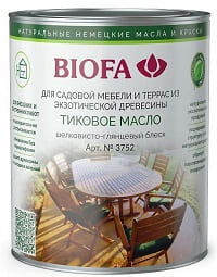 3753 Масло для террас BIOFA (Биофа) - Бесцветный, 10 л, Производитель: Biofa