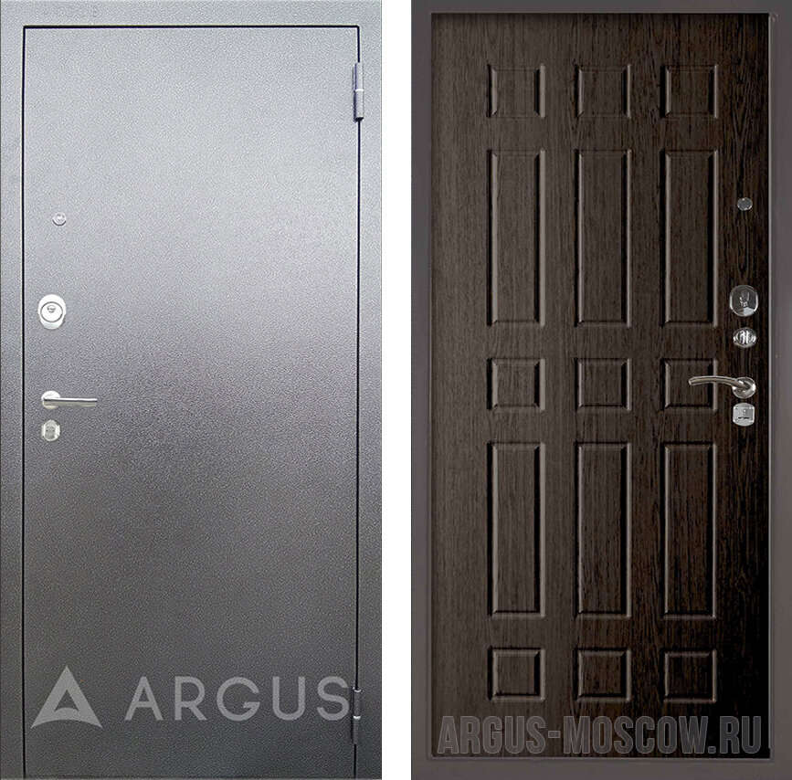 Сейф-дверь Аргус Люкс про 3К Серебро антик - панель на выбор