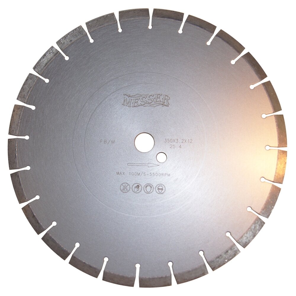 Алмазный диск по железобетону 350х25.4 мм Messer FB/M 01-15-350