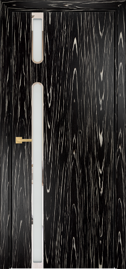 Дверь Оникс модель Рондо Цвет:Черный эбен Остекление:Без стекла