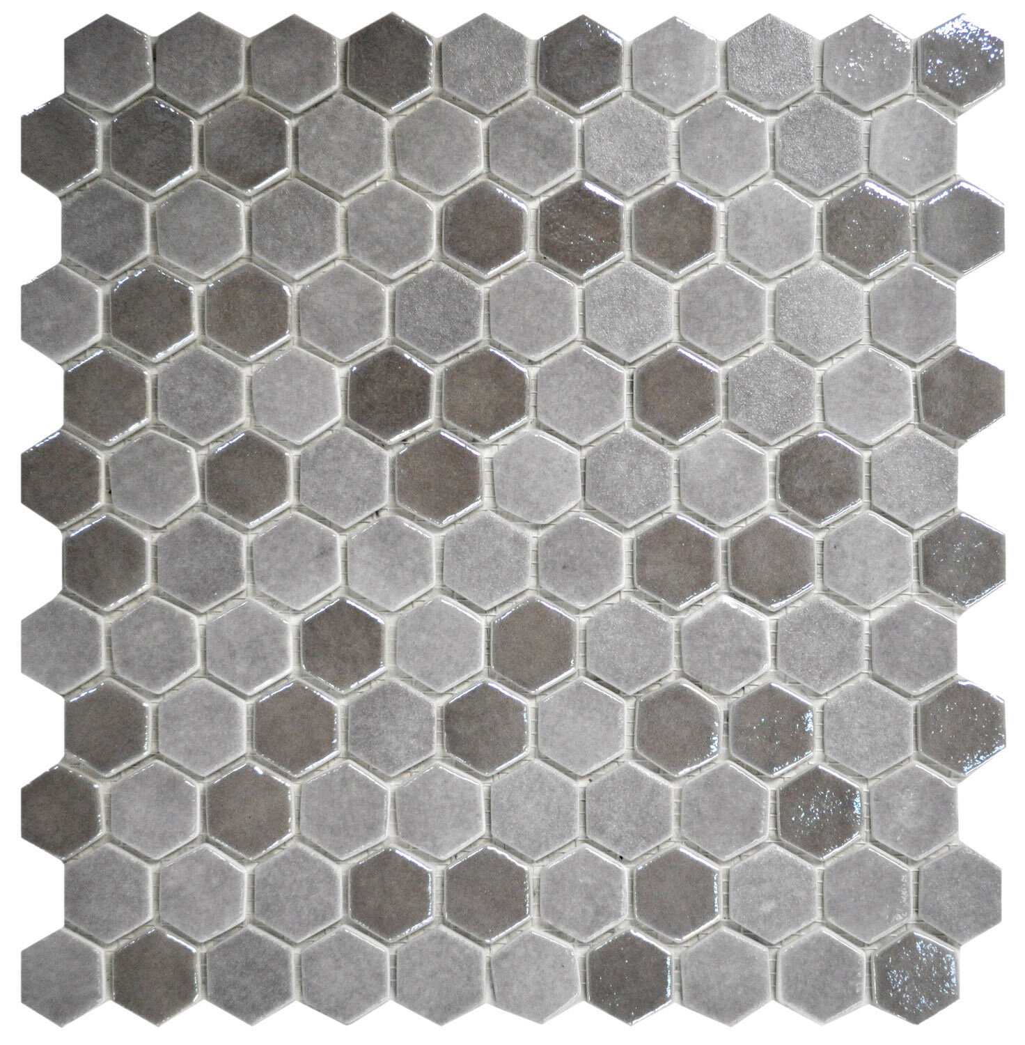 Мозаика облицовочная стеклянная Onix Mosaico Hexagon Blends 2002920_HexBlendTaupe ( м2)