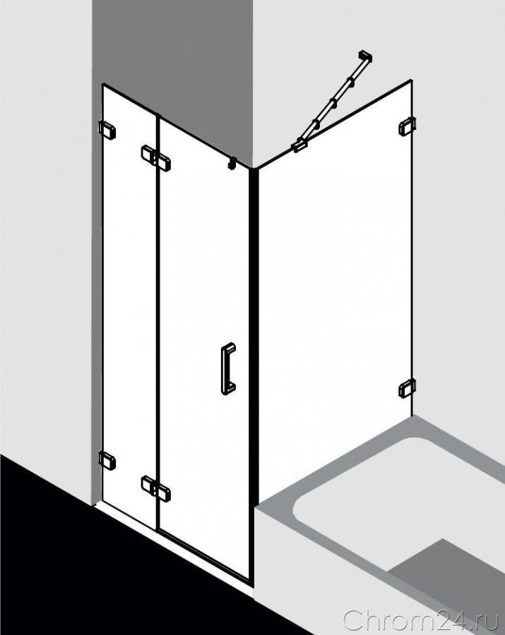 Kermi GIA Распашная дверь с неподвижной панелью и укороченной боковой стенкой душевое ограждение (GI SFV)