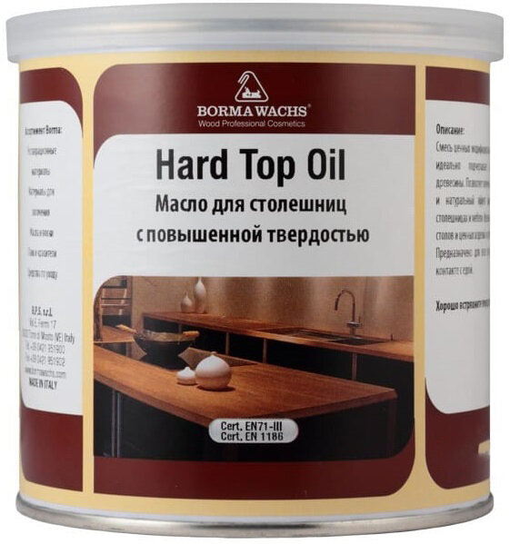 Масла для мебели BORMA Wachs Hard Top Oil Масло твердое для столешниц (10л)