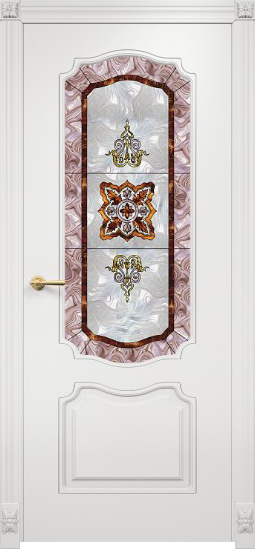 Оникс / Фортрез Межкомнатная дверь фрезерованная Венеция Цвет: белая эмаль базовая
