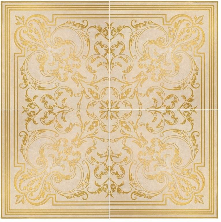 Керамогранит Gardenia Orchidea Canova Rosone 4Pz Beige 100x100