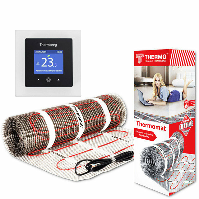 Теплый пол Thermo - Термомат TVK-130 0,6 кв. м с терморегулятором TI-970