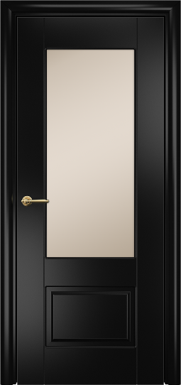 Дверь Оникс Марсель фрезерованное Цвет:Эмаль черная МДФ Остекление:Сатинат бронза