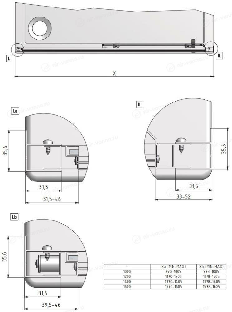 Душевая дверь Roth Lega Line LLD2 150*190 стекло intimglass