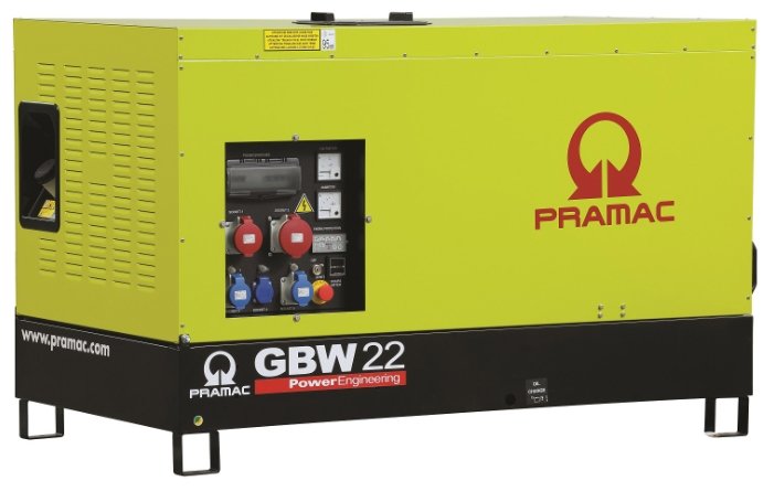 Дизельный генератор Pramac GBW 22 Y 230V в кожухе (13000 Вт)