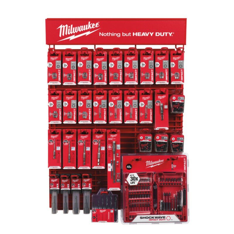 Дисплей MILWAUKEE Shockwave Red Rack