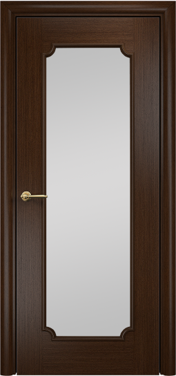 Дверь Оникс модель Палермо 2 Цвет:венге Остекление:Сатинат белый