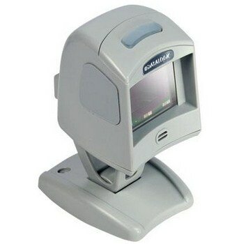 Сканер штрих-кода Datalogic Magellan 1100i, светодиодный, многоплоскостной, стационарно-ручной, RS-232 с подставкой (белый)