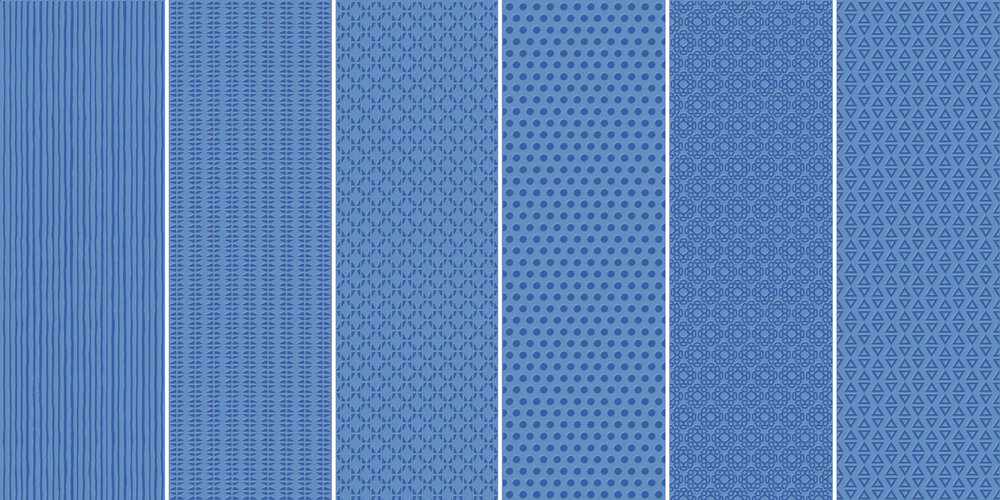 Плитка керамогранит Unica Vibration Vibration Blue (6 patterns) ( м2)