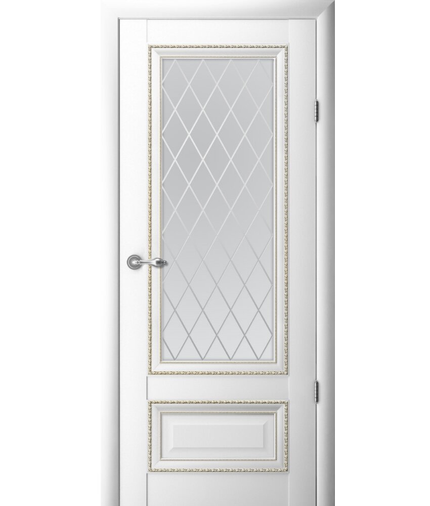 Межкомнатная дверь Версаль 1 Тип двери:остеклённая Размеры двери:2000х800 Цвет двери:Белый