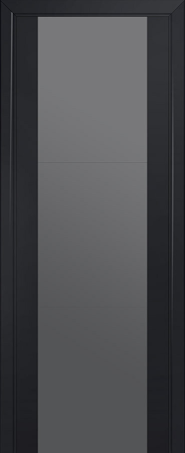 Двери ProfilDoors Серия U модель 22U Цвет:Чёрный матовый Остекление:Серебряный лак