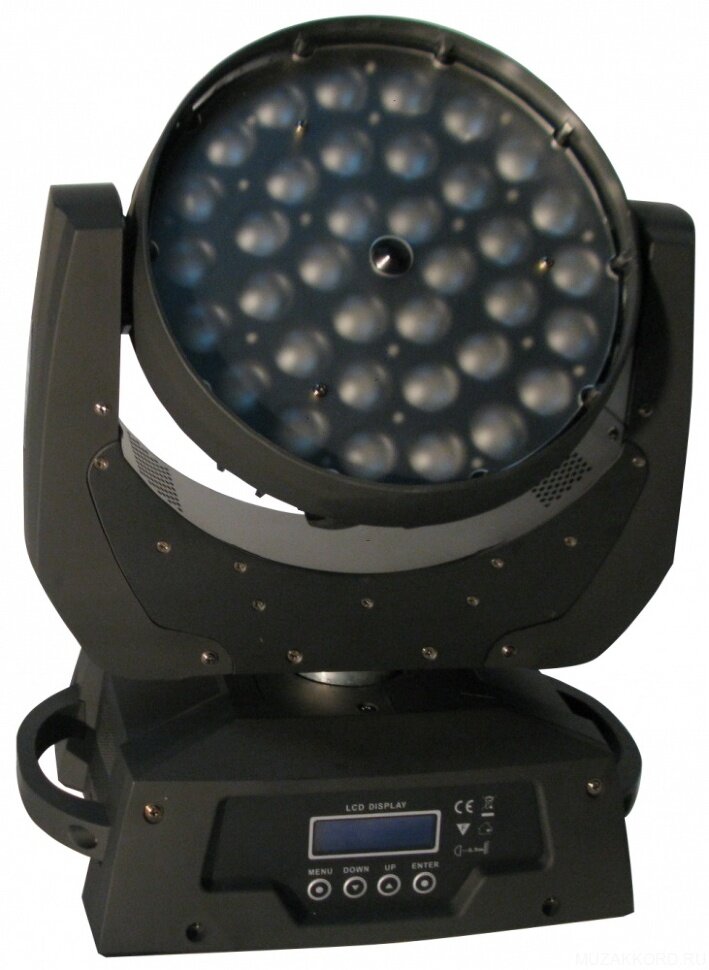 EURO DJ LED ZOOM 3610 Светодиодная голова, 36х10W RGBW, (4-в-1), Zoom 15° - 55°, DMX512 (11/16 каналов), автоматический режим, звуковая активация, master/slave