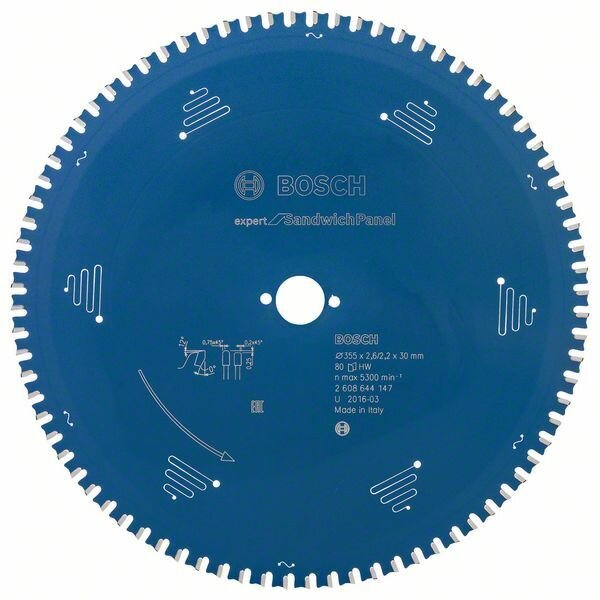 Пильный диск E.f.SPanel 355x30x2.6/2.2x80 Bosch [2608644147]