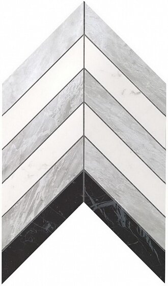 Керамическая мозаика Мозаика ATLAS CONCORDE MARVEL STONE Chevron Mix Wall 25х30,5 (м2)