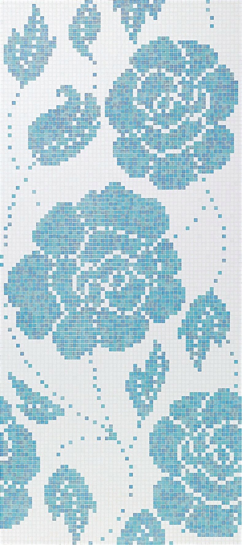 Мозаика облицовочная стеклянная Bisazza Decori 20 Winter Flowers Blue ( м2)