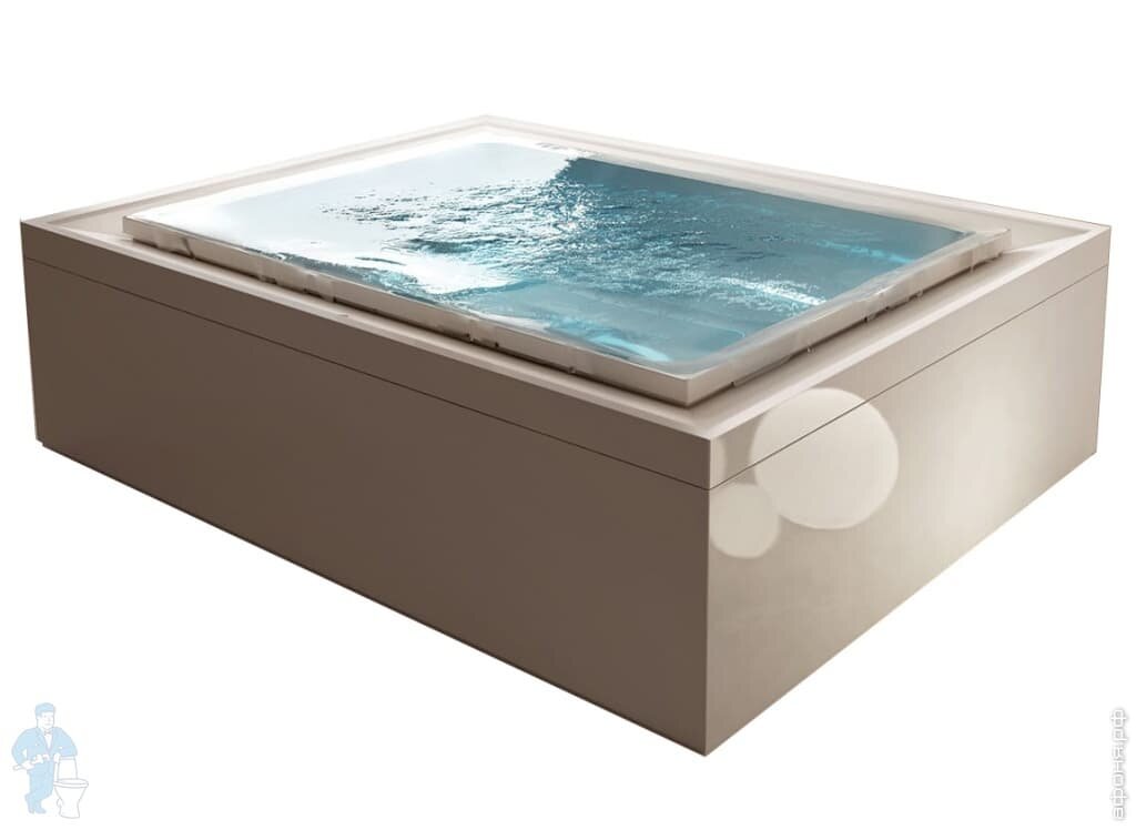 Ванна акриловая TREESSE FUSION V863D (2300x1800x660) белая, фронтальная и правая боковая панели