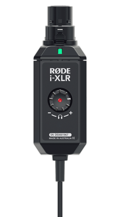 RODE i-XLR цифровой XLR интерфейс для iOS устройств. Совместим со всеми динамическими и конденсаторными с питанием от батареи микрофонами