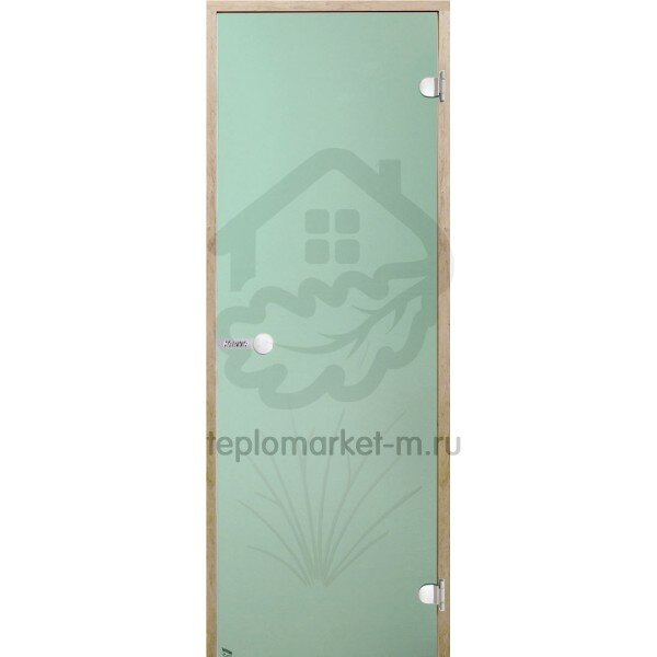 Дверь для бани Harvia STG 8x19 коробка сосна, стекло зеленое quot;Камышquot;